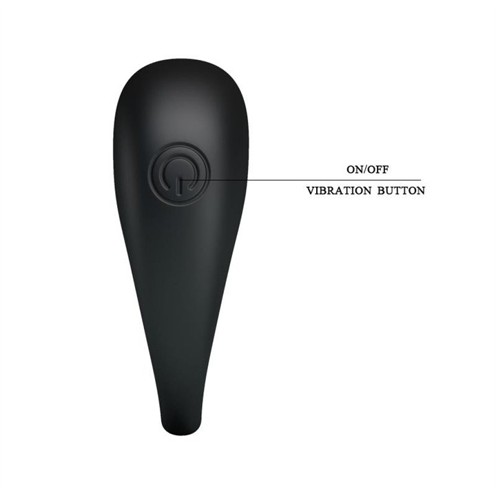 Pretty Love Vibrating Cock Ring Trap Black - BI-210140 - Teknashop Ltd