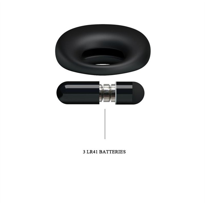 Pretty Love Vibrating Cock Ring Trap Black - BI-210140 - Teknashop Ltd