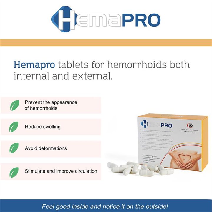 Hemapro Hemorrhoids Pills 60 Tablets - 8437012718067 - Teknashop Ltd