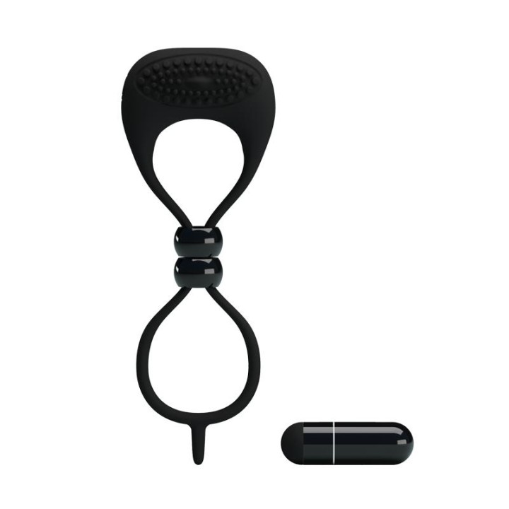 Pretty Love Vibrating Cock Ring Locker Black - BI-210149 - Teknashop Ltd