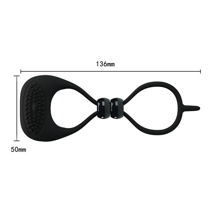 Pretty Love Vibrating Cock Ring Locker Black - BI-210149 - Teknashop Ltd