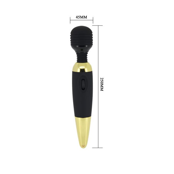 Pretty Love Massager Power Wand Black and Gold - BW-055009-2 - Teknashop Ltd