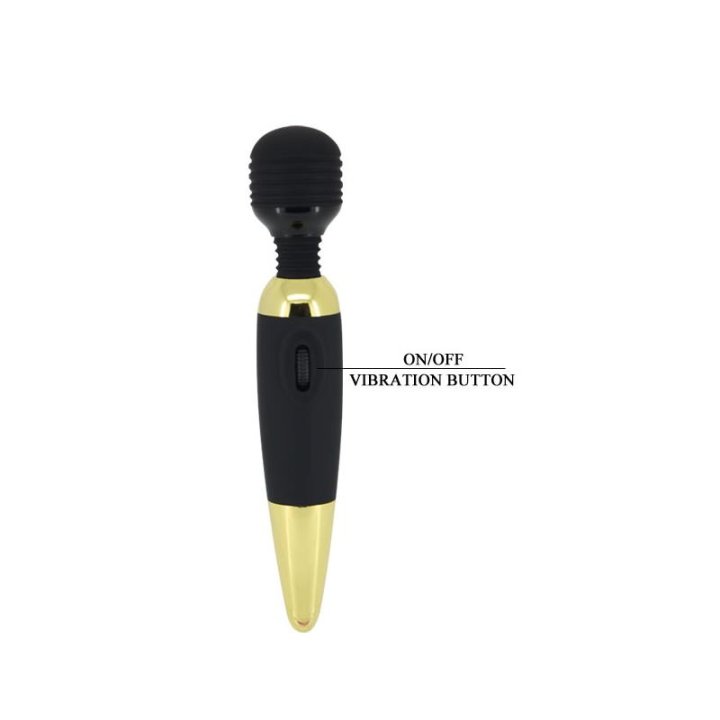Pretty Love Massager Power Wand Black and Gold - BW-055009-2 - Teknashop Ltd