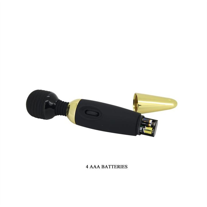 Pretty Love Massager Power Wand Black and Gold - BW-055009-2 - Teknashop Ltd
