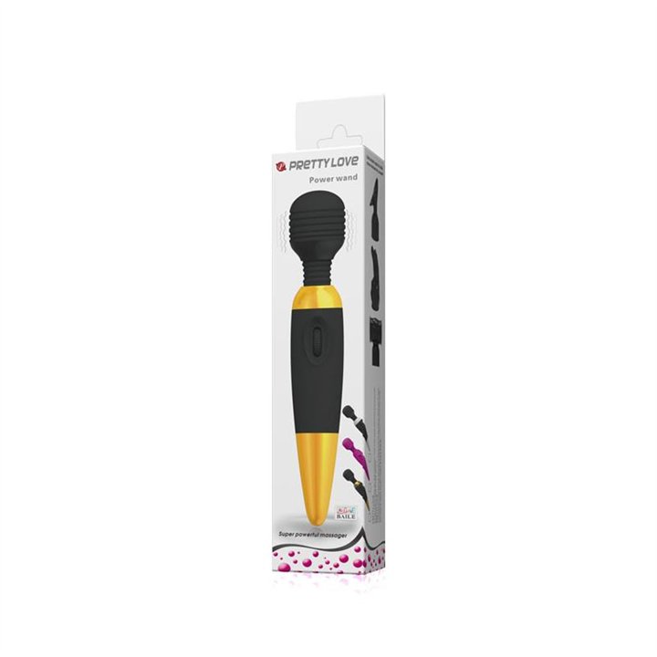 Pretty Love Massager Power Wand Black and Gold - BW-055009-2 - Teknashop Ltd