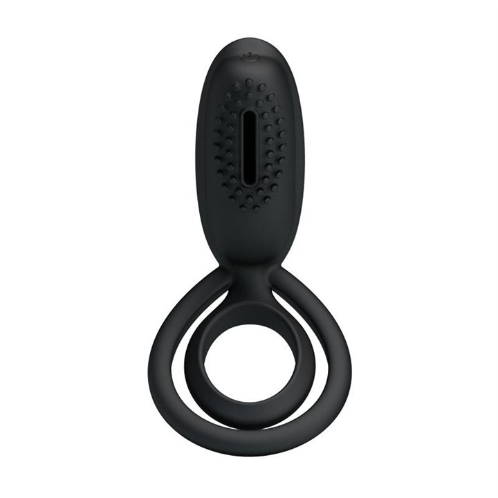 Pretty Love Vibrating Cock Ring Esther Black - BI-026218 - Teknashop Ltd