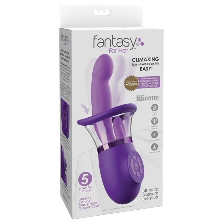 Stimulator with Tonge and Suction Ultimate Pleasure Pro Plus - PD-4970-12 - Teknashop Ltd