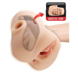 Double Pounder Vibrating Squeeze Stroker - RD-434-21 - Teknashop Ltd
