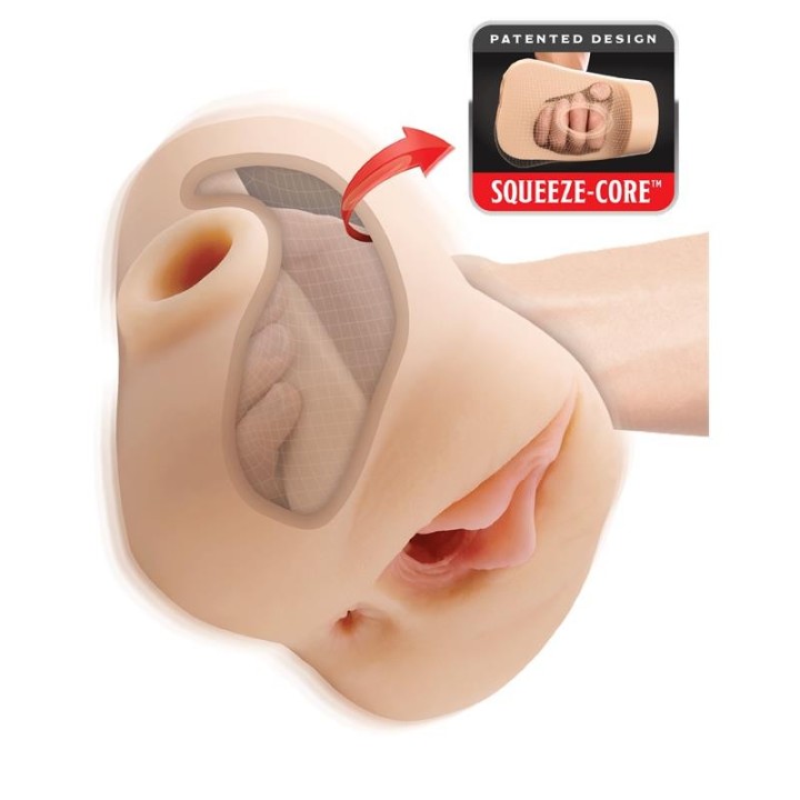 Double Pounder Vibrating Squeeze Stroker - RD-434-21 - Teknashop Ltd