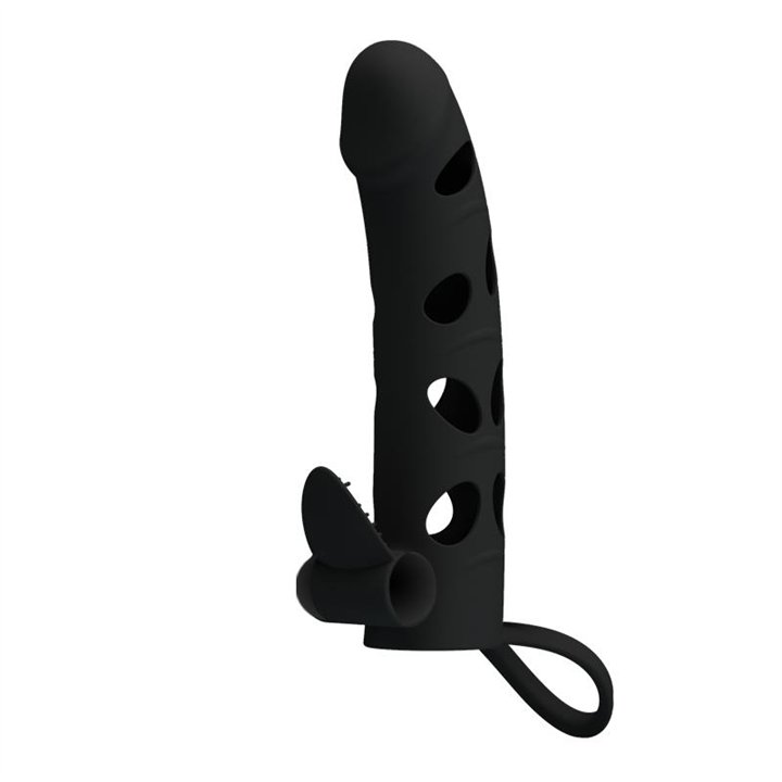 Cock Sleeve with Bullet Black - BI-026215 - Teknashop Ltd