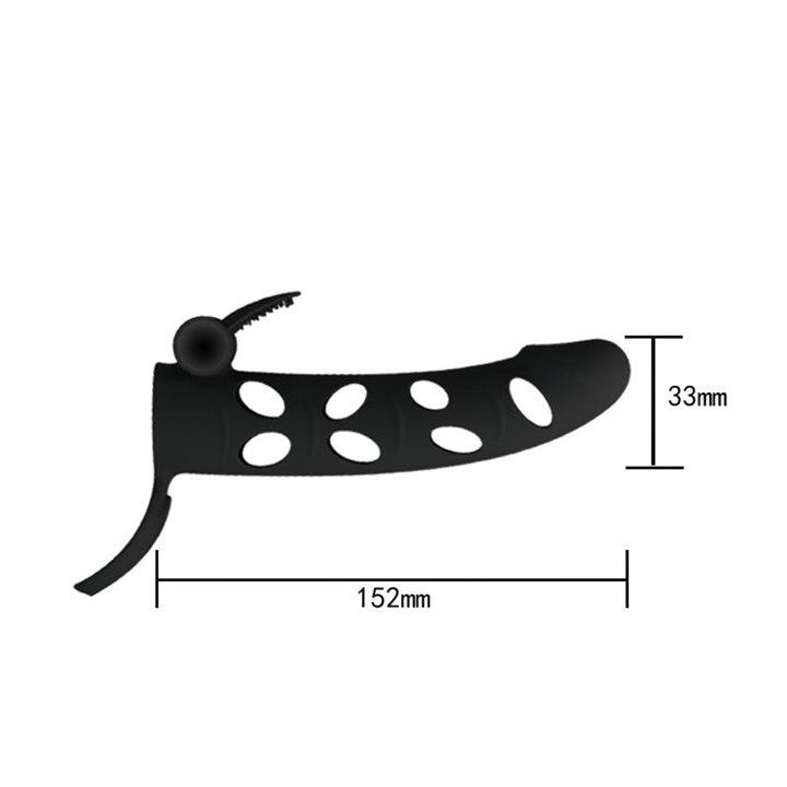 Cock Sleeve with Bullet Black - BI-026215 - Teknashop Ltd