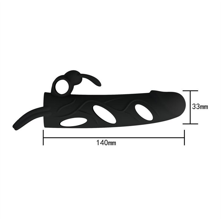 Pretty Love Cage with Vibrating Bullet 14 cm Black - BI-026216 - Teknashop Ltd