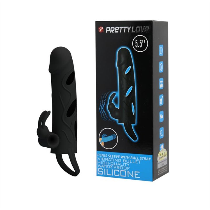 Pretty Love Cage with Vibrating Bullet 14 cm Black - BI-026216 - Teknashop Ltd