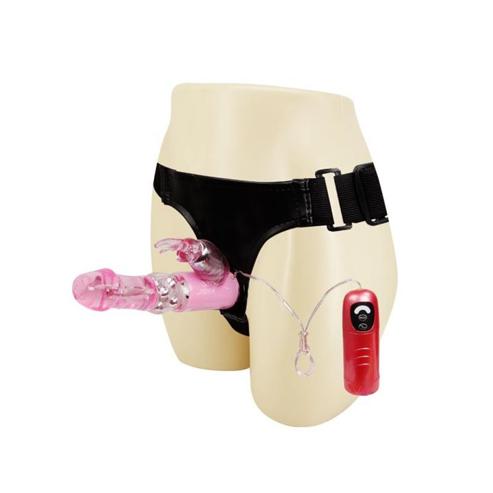 Baile Vibrating Strap-on with Dildo Pink  18 cm - BW-022038 - Teknashop Ltd