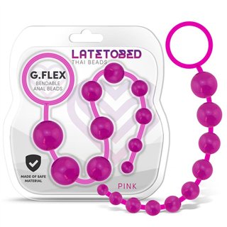 G.Flex Bendable Thai Anal Beads Pink - LT-654 - Teknashop Ltd