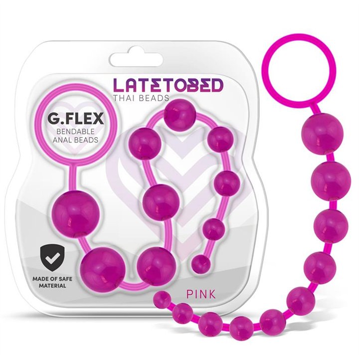G.Flex Bendable Thai Anal Beads Pink - LT-654 - Teknashop Ltd