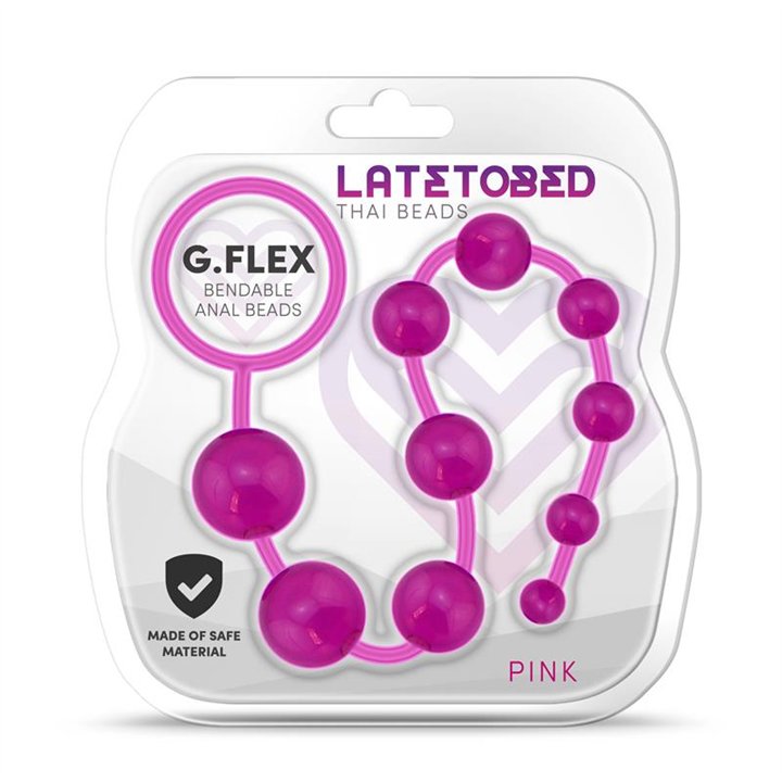 G.Flex Bendable Thai Anal Beads Pink - LT-654 - Teknashop Ltd