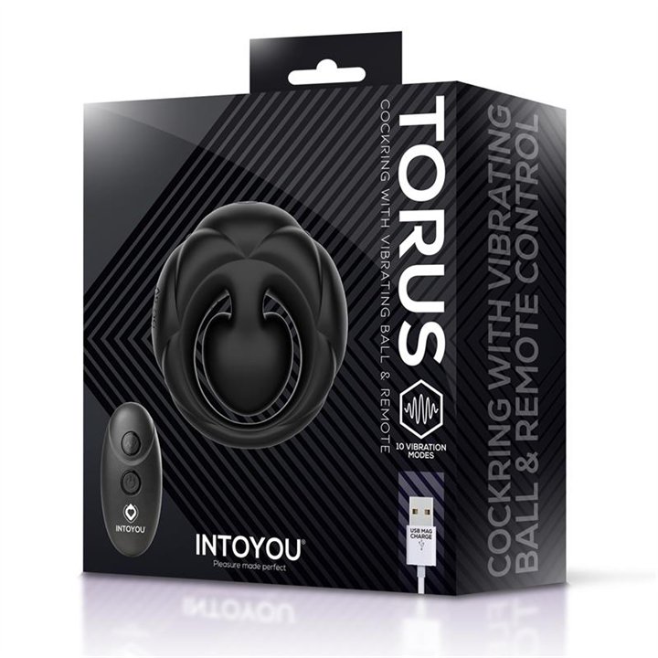 Torus Vibrating Ring with Clitoral Ball and Remote Control USB - U-321 - Teknashop Ltd