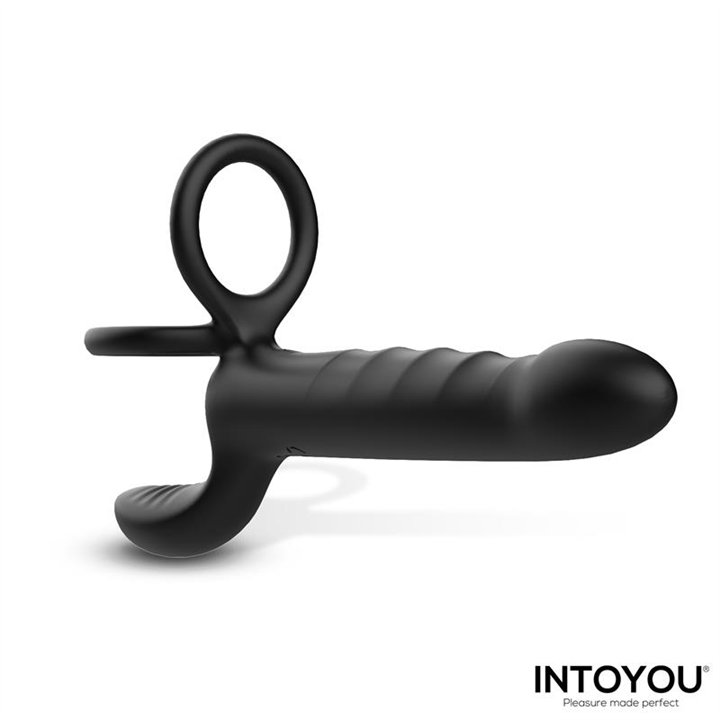Magnor Dildo with Double Ring and Balls Stimulator - U-232 - Teknashop Ltd