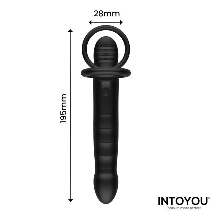 Magnor Dildo with Double Ring and Balls Stimulator - U-232 - Teknashop Ltd