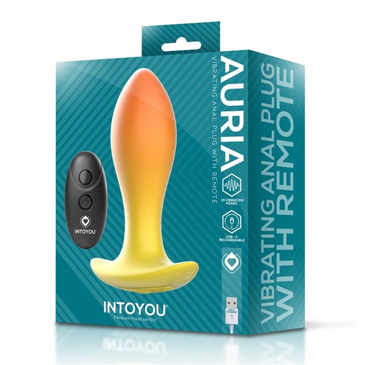 Auria Vibrating Anal Plug with Remote Control USB-C - U-322 - Teknashop Ltd