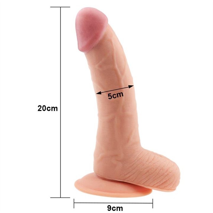 Dildo The Ultra Soft Dude 8.8 Flesh - LO-LV1085 - Teknashop Ltd