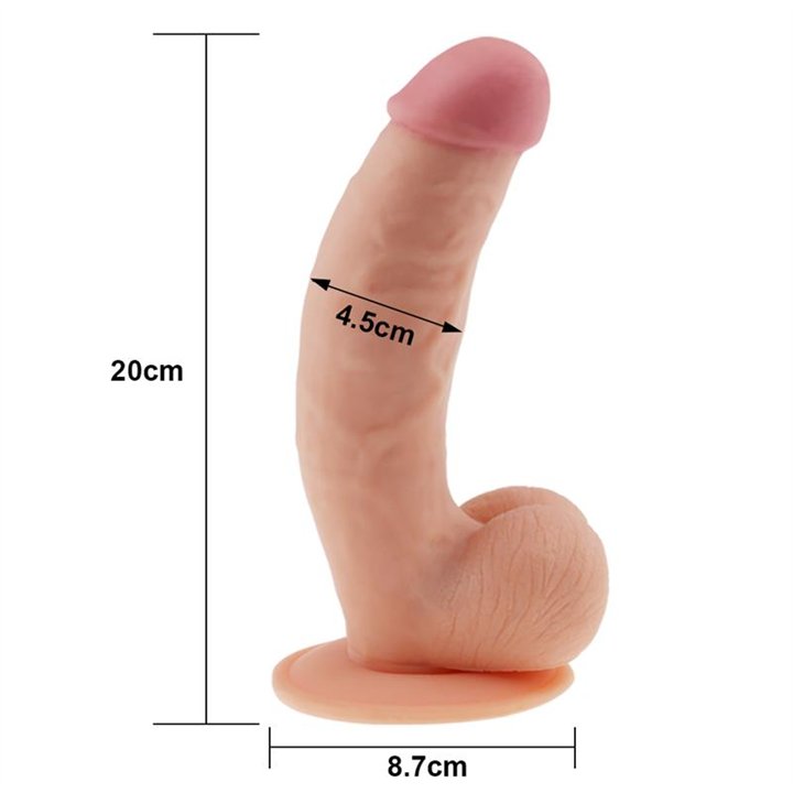 Dildo The Ultra Soft Dude 8.5 Flesh - LO-LV1081 - Teknashop Ltd