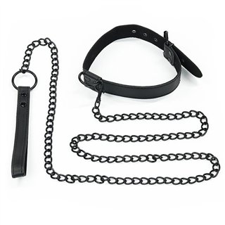 Collar with Leash Black Matt - LO-LV761003 - Teknashop Ltd