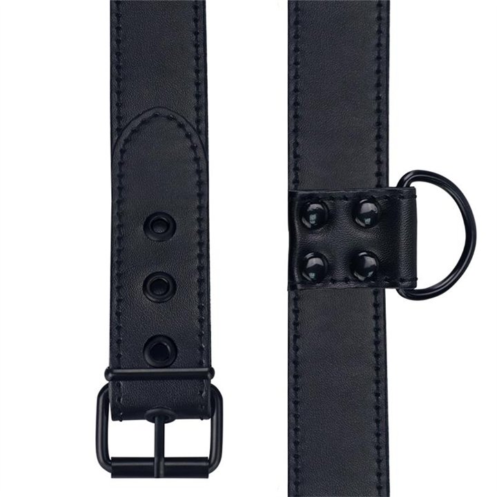 Collar with Leash Black Matt - LO-LV761003 - Teknashop Ltd