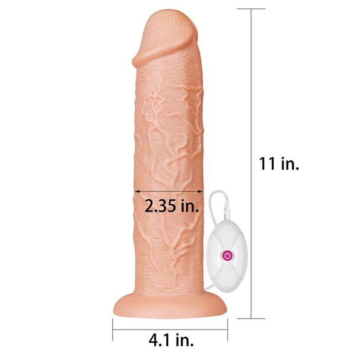 Dildo King 11 with Vibration Flesh - LO-LV111121 - Teknashop Ltd