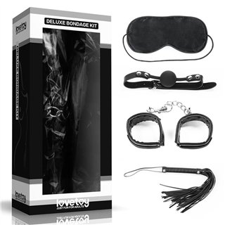 Bondage Kit Deluxe  4 Units Black - LO-SM1008 - Teknashop Ltd