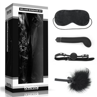 Bondage Kit Deluxe with Vibrator Black - LO-SM1013 - Teknashop Ltd