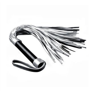 Flogger Faux Leather Silver and Black - LO-LV1531 - Teknashop Ltd