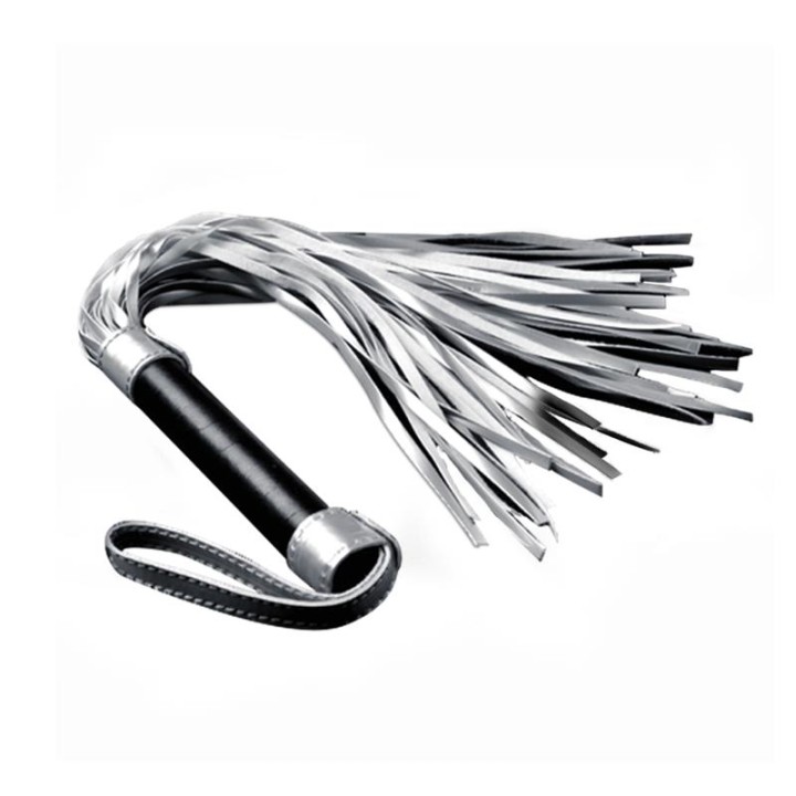 Flogger Faux Leather Silver and Black - LO-LV1531 - Teknashop Ltd