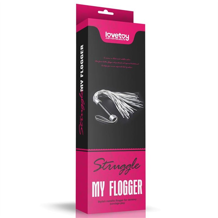 Flogger Faux Leather Silver and Black - LO-LV1531 - Teknashop Ltd