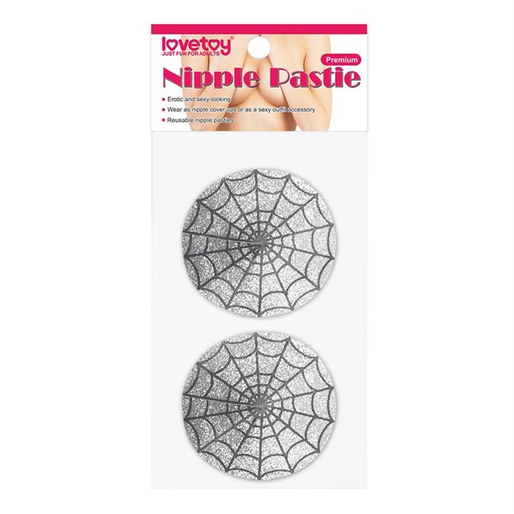 Nipple Covers Reusable Spider Pattern Silver - LO-LV763015 - Teknashop Ltd
