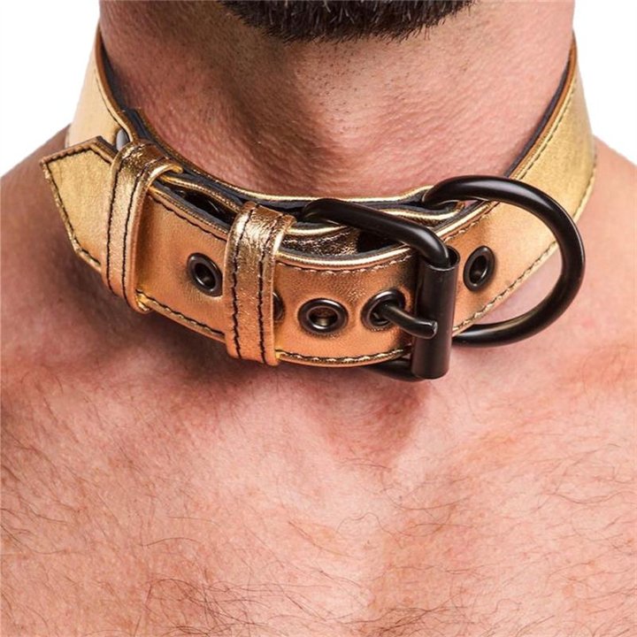 Collar with Leash Bondage Gold - LO-LV761004 - Teknashop Ltd