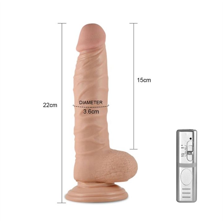 Dildo Real Extreme with Vibration 8.5 Flesh - LO-350041-1 - Teknashop Ltd