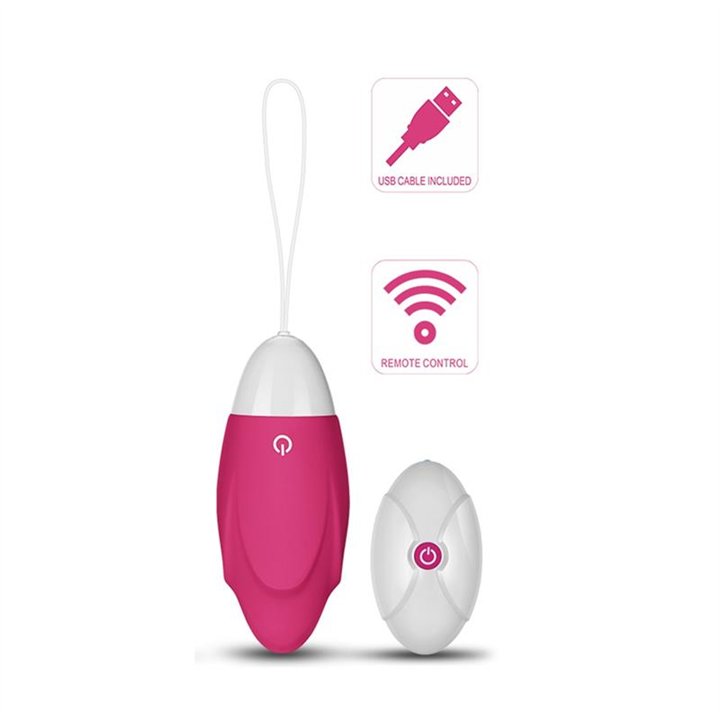 Vibrating Egg IJoy Remote Control USB Pink - LO-LV1566 - Teknashop Ltd