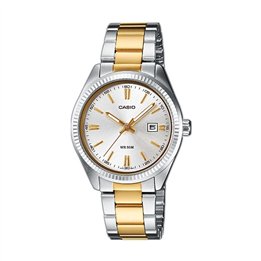 CASIO COLLECTION Mod. LADY DATE - TWO TONES - WW.LTP-1302PSG-7AVEG - Teknashop Ltd