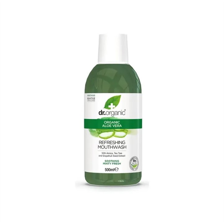 Dr. Organic  Aloe Vera Mouthwash 500ml - unisex - Teknashop Ltd