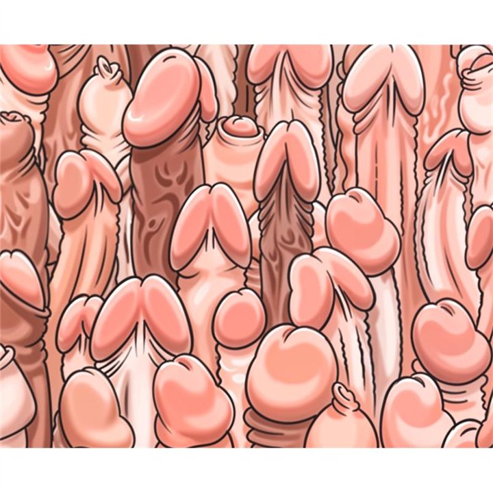 Rectangular Penis PC mat 22 x 18 cm - 8412345053368 - Teknashop Ltd