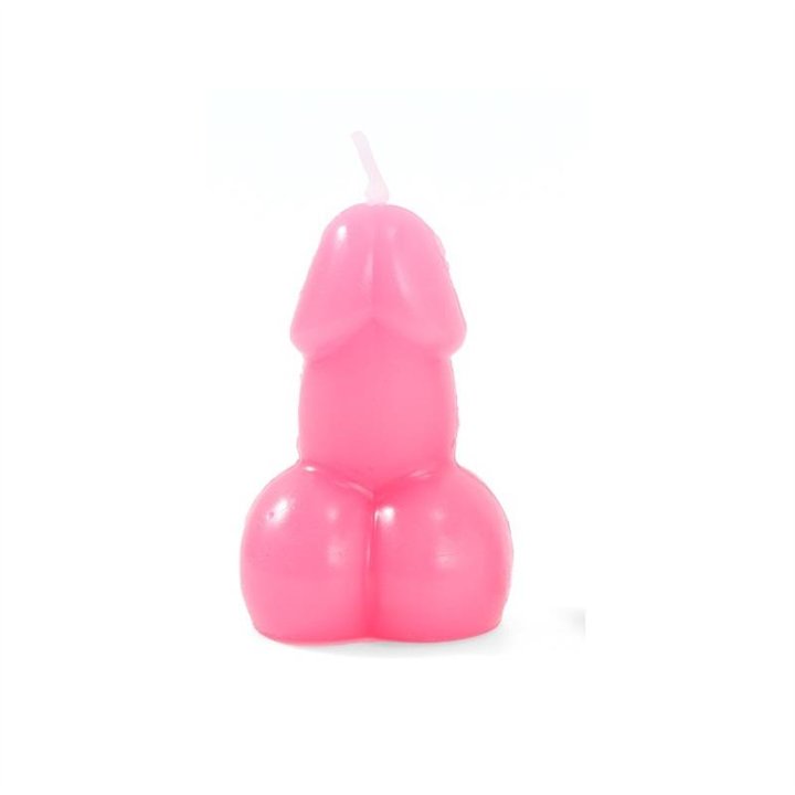 Penis-shaped candle  Fuscia - 8412345053948 - Teknashop Ltd
