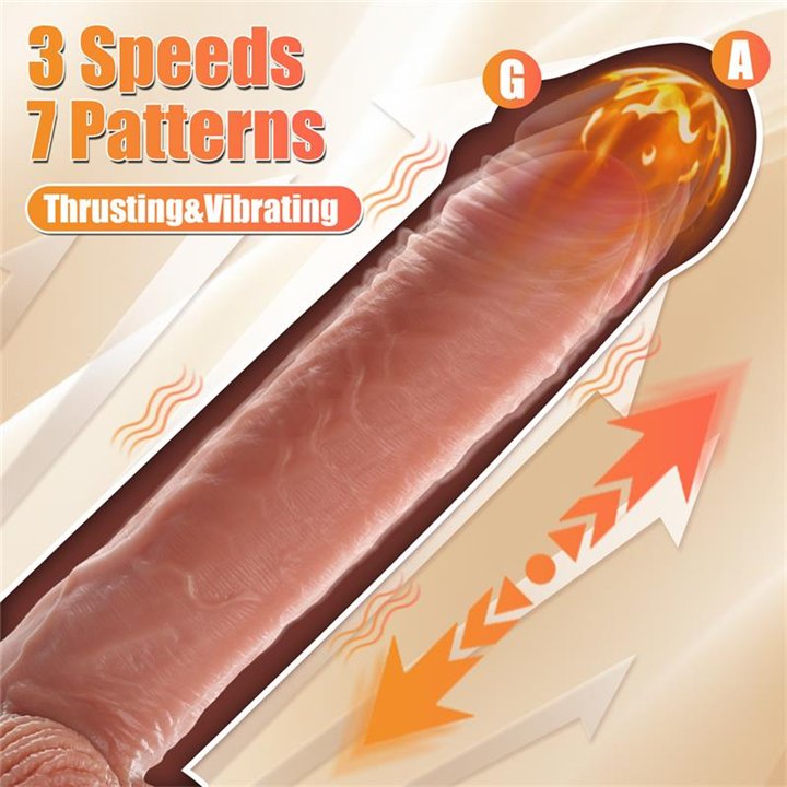 Marvin Dildo with Thrusting and Vibratiion 8.07 - SQ-WBD10140 - Teknashop Ltd