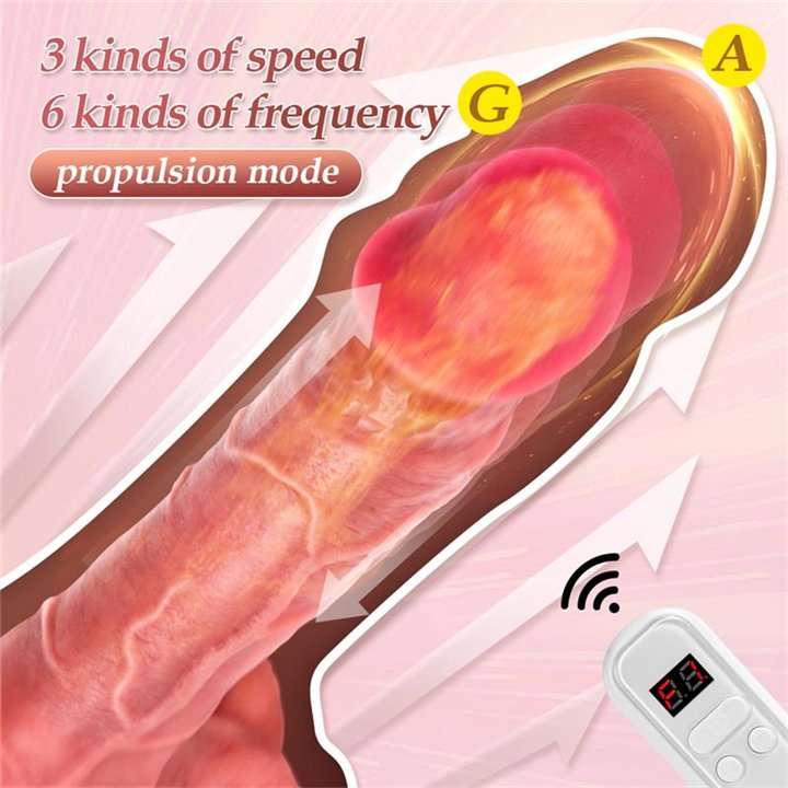 Baird Dildo with Thrusting and Vibration 8 - SQ-WBD10196 - Teknashop Ltd