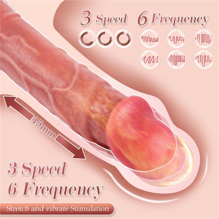 Baird Dildo with Thrusting and Vibration 8 - SQ-WBD10196 - Teknashop Ltd