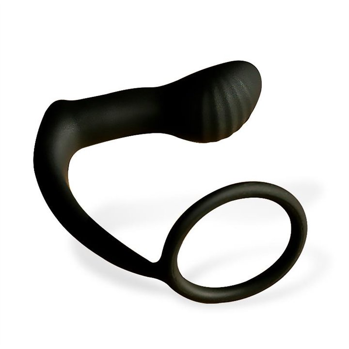 Carnelian Vibrating Anal Plug with Penis Ring - AD-517 - Teknashop Ltd