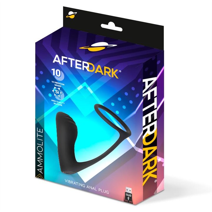 Ammolite Vibrating Anal Plug with Testicle Ring - AD-515 - Teknashop Ltd