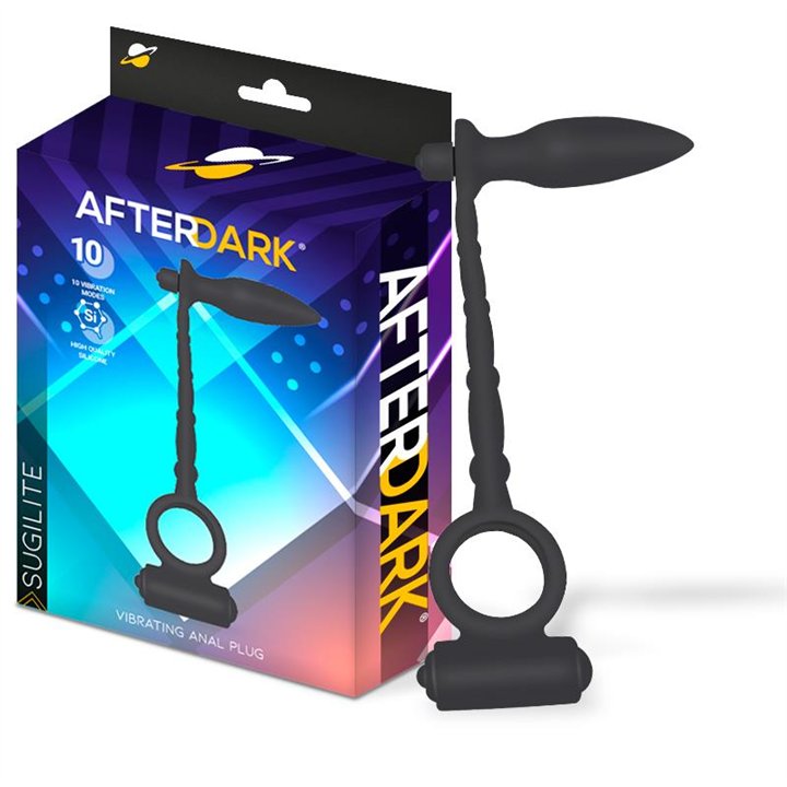 Sugilite Vibrating Anal Plug with Penis Ring with vibration - AD-518 - Teknashop Ltd
