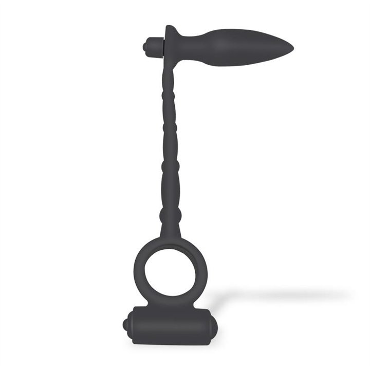 Sugilite Vibrating Anal Plug with Penis Ring with vibration - AD-518 - Teknashop Ltd